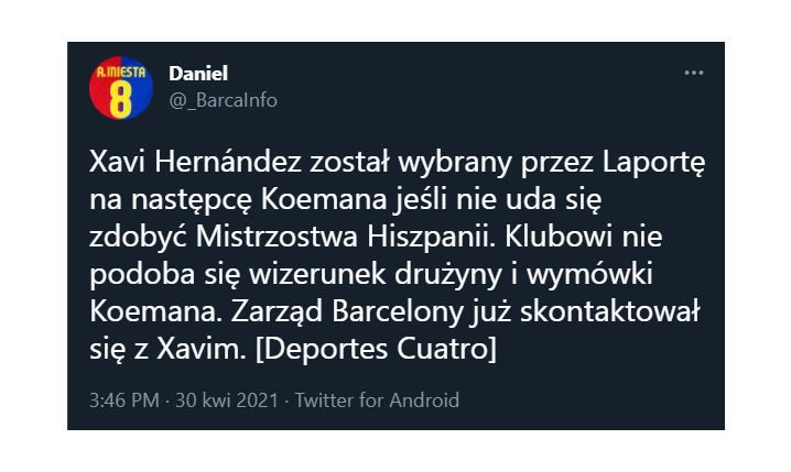 NOWY TRENER Barcy, jeśli Koemanowi nie uda się zdobyć mistrzostwa!